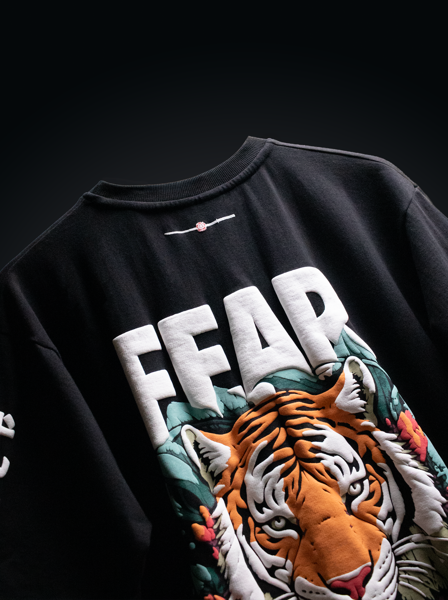 Fear Nothing Tiger Tee Black [Unisex // Oversized]