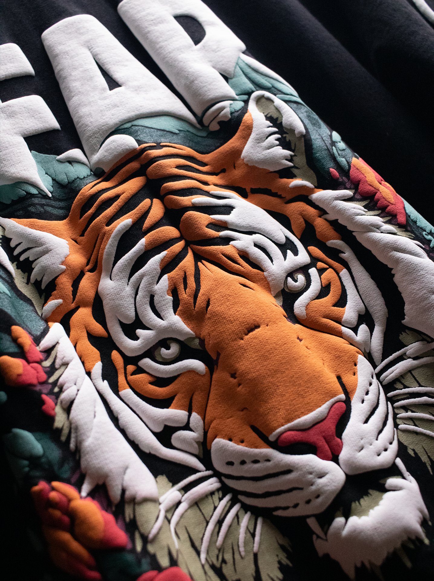 Fear Nothing Tiger Tee Black [Unisex // Oversized]